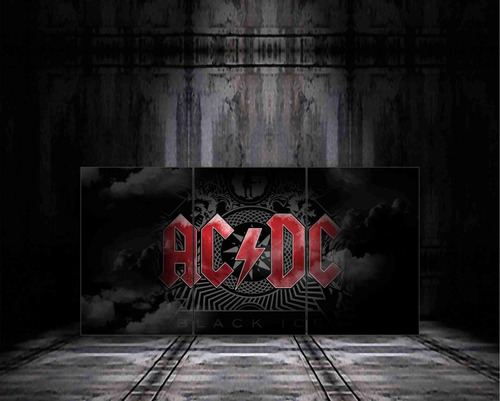 Ac Dc Cuadro Decorativo Metál  Angus Young No Canvas Rock   