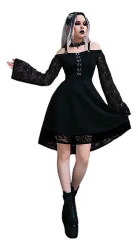 Vestidos negros goticos sale