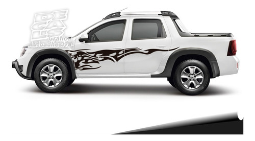 Calco Renault Duster Oroch Tattoo Flame Tunning Tuning Juego