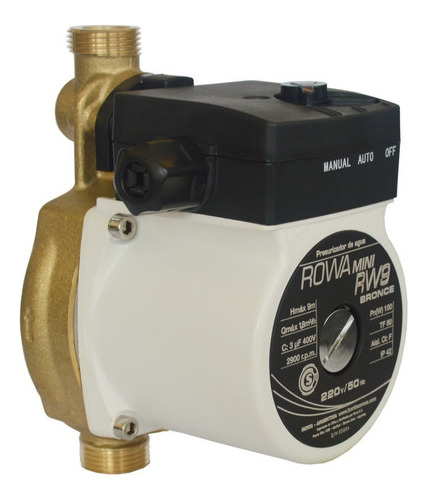 Bomba De Agua Presurizadora Mini Rw9 Bronce Rowa 0020-0021