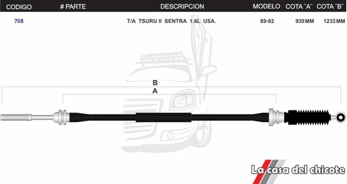 Chicote Selector De Velocidades Tsuru Ii Sentra 