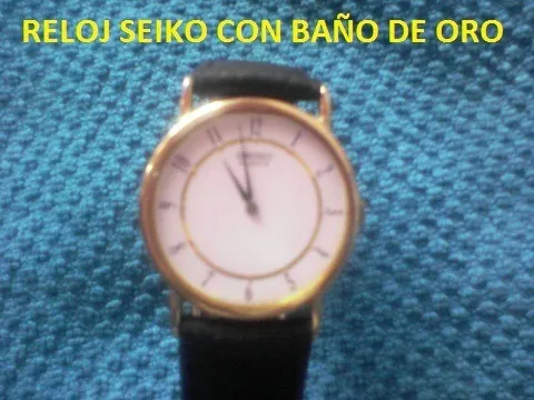 Reloj Seiko Con Baño De Oro.