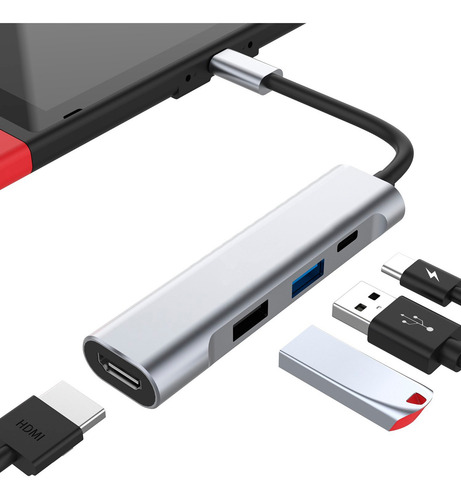 Imagem 6 de 8 de Adaptador Usb C Hdmi Usb Type-c Dex S8 S9 Mac Pro Air Nf Top