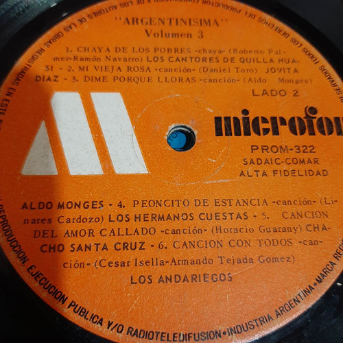 Sin Tapa Disco Argentinisima Vol 3 Xy F0