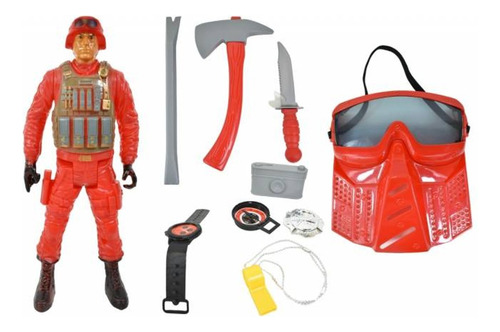 Set Juego De Bombero 10 Piezas Para Niños Bomberito 