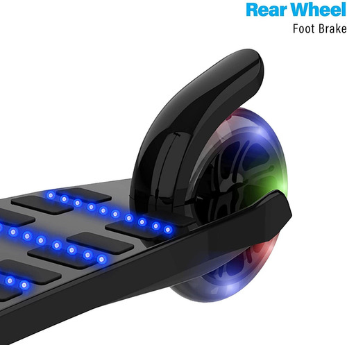 Hover-1 Kids Gear Nano Kick Scooter Para Niños, Con Iluminac