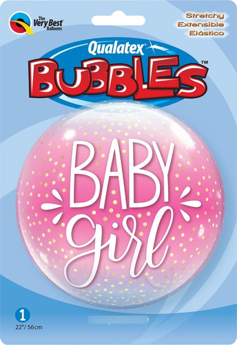 Globo Burbuja Baby Shower Niña  X 1  Qualatex-hcf 