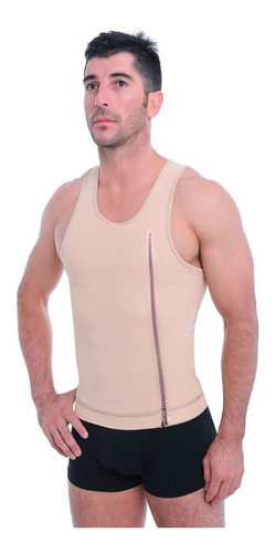 Imagen 1 de 7 de Faja Musculosa Camiseta Hombre Con Cierre Body Control 2202