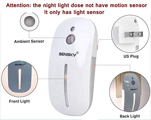 Luz Nocturna Sensky Con Sensor Crepuscular, Ajustable Y