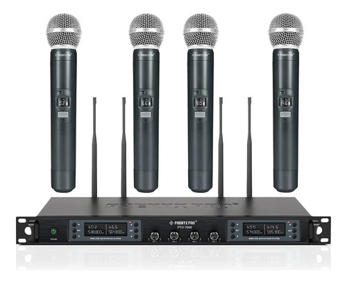 Conjunto De Microfone Sem Fio Phenyx Pro Ptu-7000