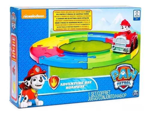 Paw Patrol Adventure Bay Pista Con Marshall Y Su Vehiculo 