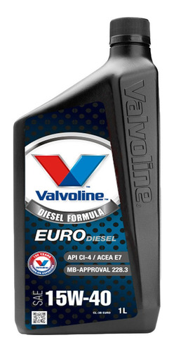 Aceite 15w40 Ci-4 Eurodiesel E-4 Valvoline 1 Litro