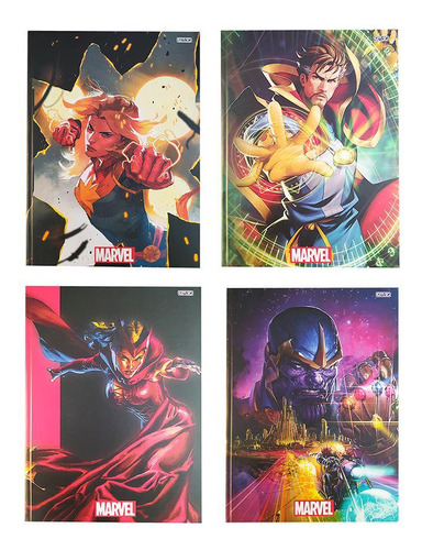 Caderno Brochura Heróis Marvel 80f 1 Matéria - Sd