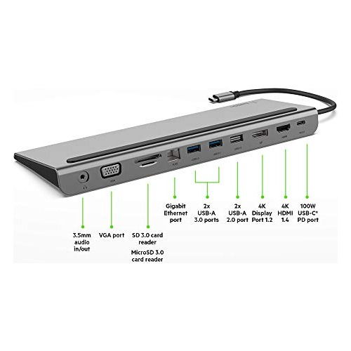 Hub Usb C De Belkin, Estación De Acoplamiento Multipuerto 11