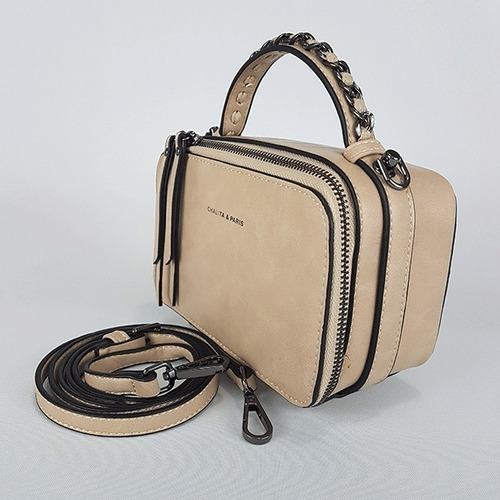 Bolsa Tiracolo Chalita Ch0390 Bege