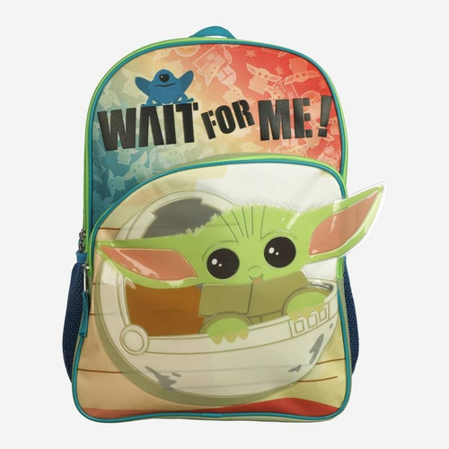 Backpack Mochila Escolar Infantil Star Wars: The Mandalorian Grogu Kids' 16   Wait For Me - Azul