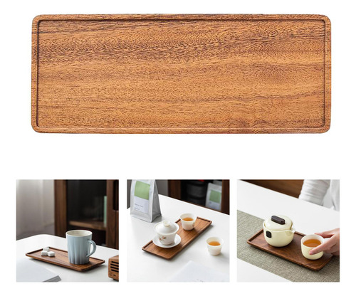 Compatible 2 Bandeja De Comida De Madera Para Servir