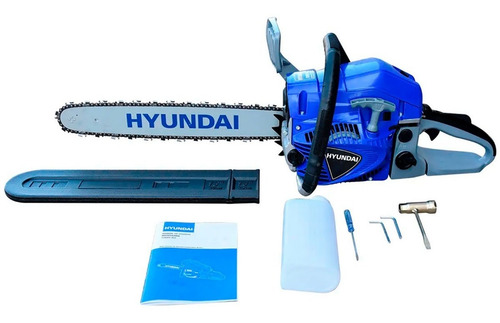 Motosierra Gasolina 18puLG La Ranchera Turbo455 Hyundai Color Azul