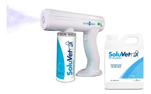 Pistola Sanitizante Soluvet Desinfectante De 1l Inalambrica