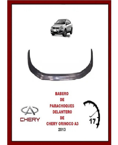 Babero Parachoques Delantero Chery Orinoco A3 2013 14 15 16