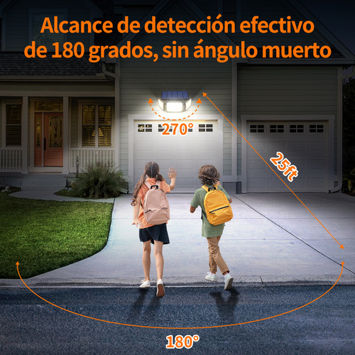 Paquete De 2 Lámparas Solares Sensor De Movimiento 3 Modos