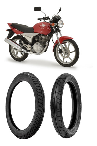 Par Pneu Cg150 Sport 275x18 + 100/80x17 Montagem Sem Camara