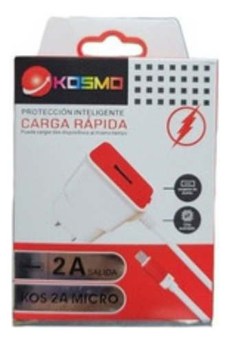 Cargador Rápido 2a Kosmo Micro Usb + 1 Entrada Usb