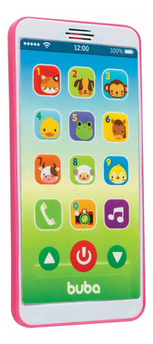Telefone Infantil Com Sons - Celular Baby Phone - Rosa - Bu