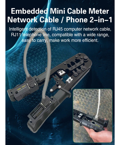 Testeador Crimpador 2en1 Cables Utp/stp Rj45/rj12/rj11 6p/8p