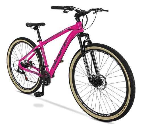 Bicicleta Mountain Bike Aro 29 Safe 21 Marchas Freio À Disco Cor Rosa Pink Tamanho Do Quadro 17