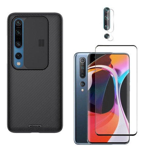 Estuche Xiaomi Mi 10/10 Pro + Vidrio Templado + Prot Camara