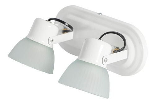 Spot 2 Luz Pared Tulipa Satinada Lampara Bajo Consumo