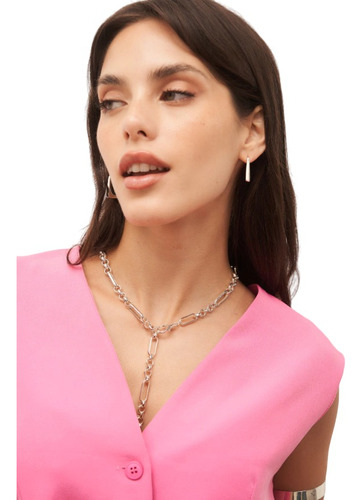 Collar Cadena Plata Para Mujer Tokio Larga - Las Jacintas 