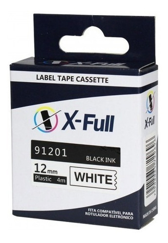 Imagem 3 de 8 de Fita Plástica Compatível P/ Dymo Letratag 12mm Branca 91201