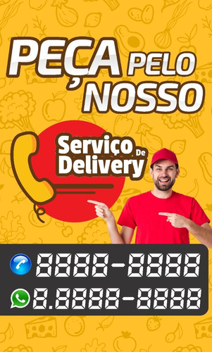 Banner Serviço Delivery 65x100 Lona