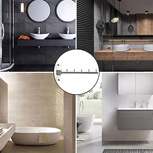 Perchero Plegable De Pared Con Brazo Oscilante De Acero Inox