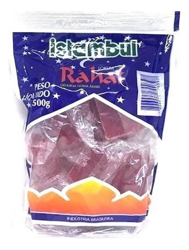 Bala De Goma Árabe Rahat Sabor Morango Istambul 500g