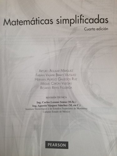A5 Matemáticas Simplificadas, Conamat (Usado)