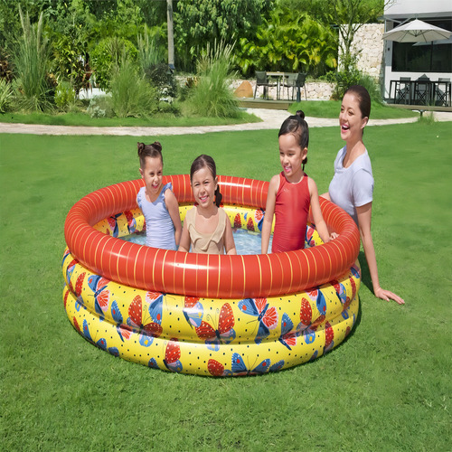 Piscina Mariposas 168x38cm - Bestway Color Rojo