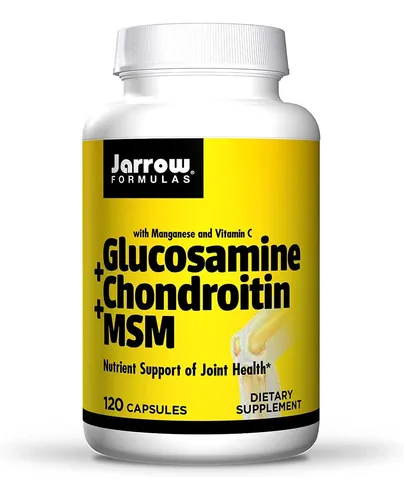comprar Jarrow Formulas Glucosamina + Condroitina + Msm - 120 Cápsulas - Apoyo Nutritivo Para La Salud De Las Articulaciones - Con Vitamina C Y Manganeso, Fuente Orgánica De Azufre Y Minerales Antioxidantes