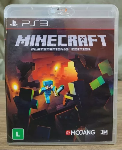 Minecraft, jogo original para ps3 usado, mídia física contém ris