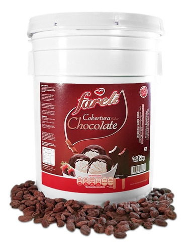 19kg Cobertura De Chocolate Fareli Excelente Sabor Y Calidad