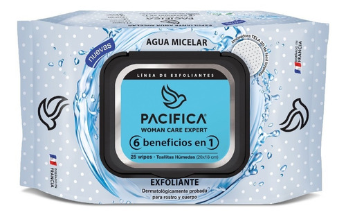 Toallitas Desmaquillantes Pacifica Exfoliantes Agua Micelar