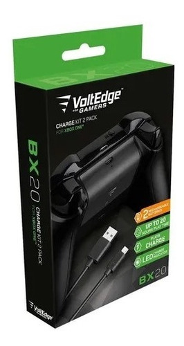 Kit Carga Y Juega Doble Control Xbox One Voltedge Bx20
