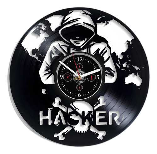 Reloj De Pared Hacker Vintage Disco De Vinilo Reloj De Pared
