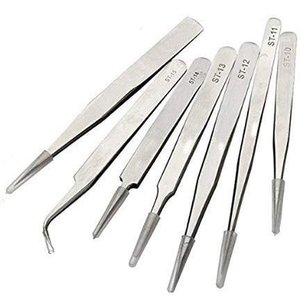 Utoolmart St-10 Acero Inoxidable Tweezers Wwmy2