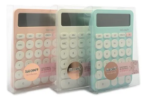 comprar Calculadora Ibi Craft 12 Dígitos P\u002Fescritorio 73130 Color Rosa Pálido