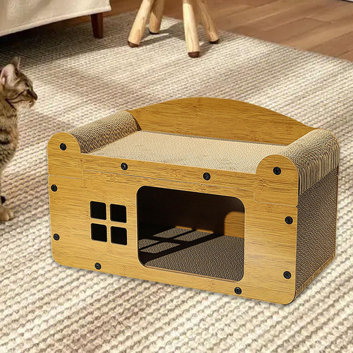 Casa De Cartón Para Gatos, Cama De Salón, Castillo, L