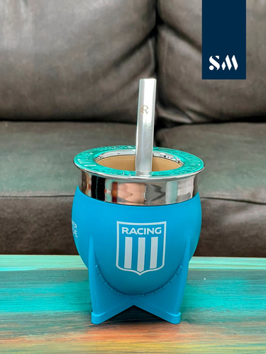 Set De Mate Racing Club Academia Azucar Yerba Mate Pampa