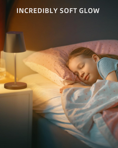 Lámpara De Mesa Recargable Inalámbrica Led 2 Temperaturas